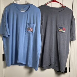 BURLEBO Blue Graphic Pocket T-Shirt